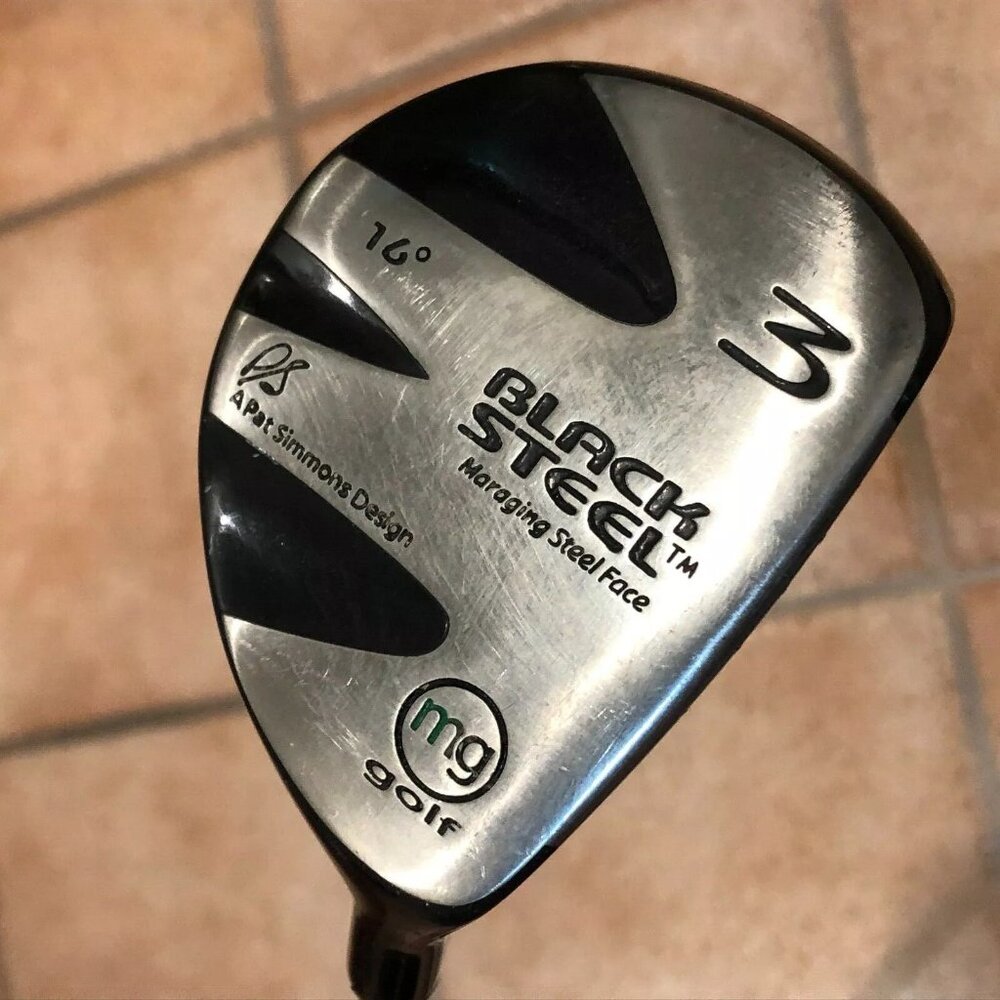 MG Golf 16* Loft 3 Wood, Black Steel, Pat Simmons, RH Golfers, MC-60 Shaft